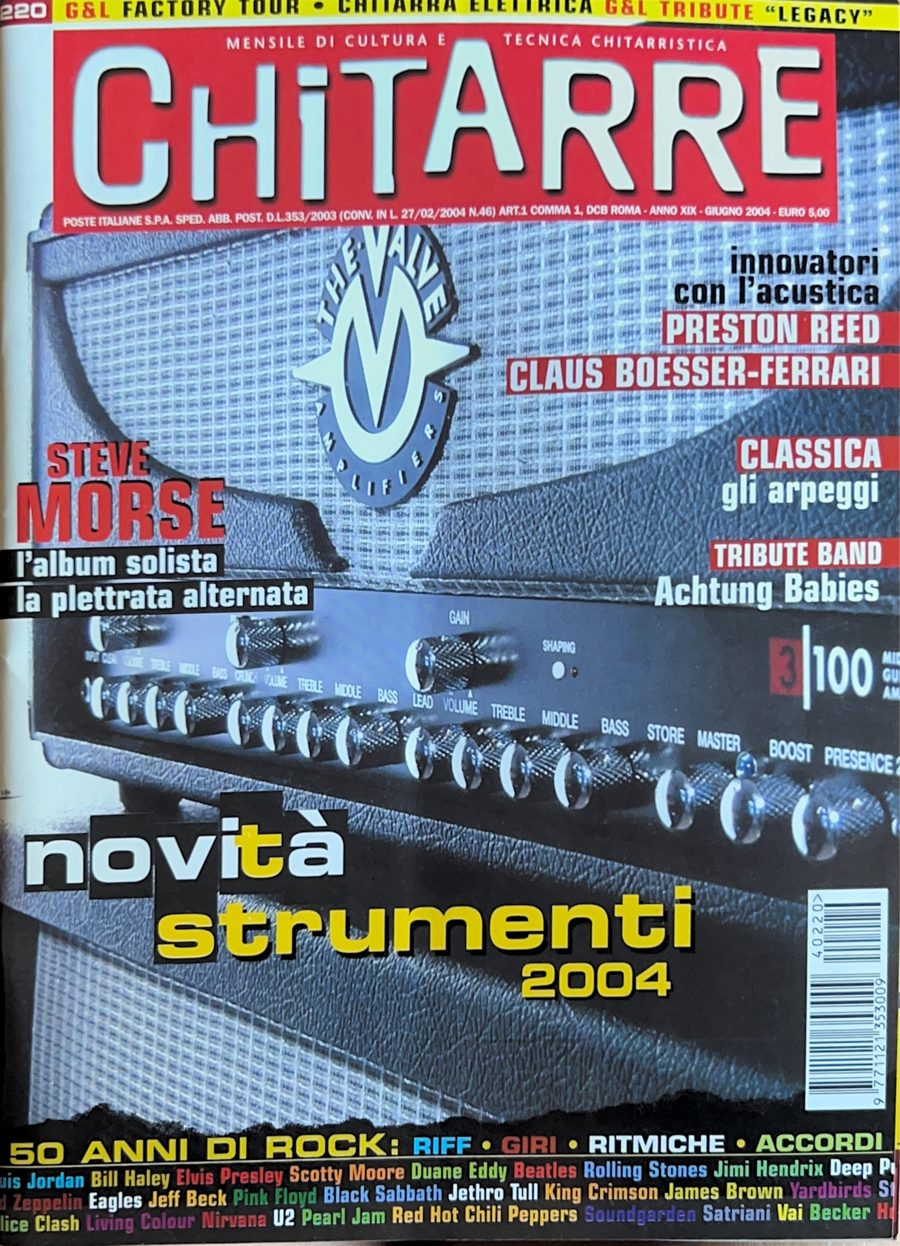 Rivista Chitarre giugno 2004, copertina con amplificatore The Valve