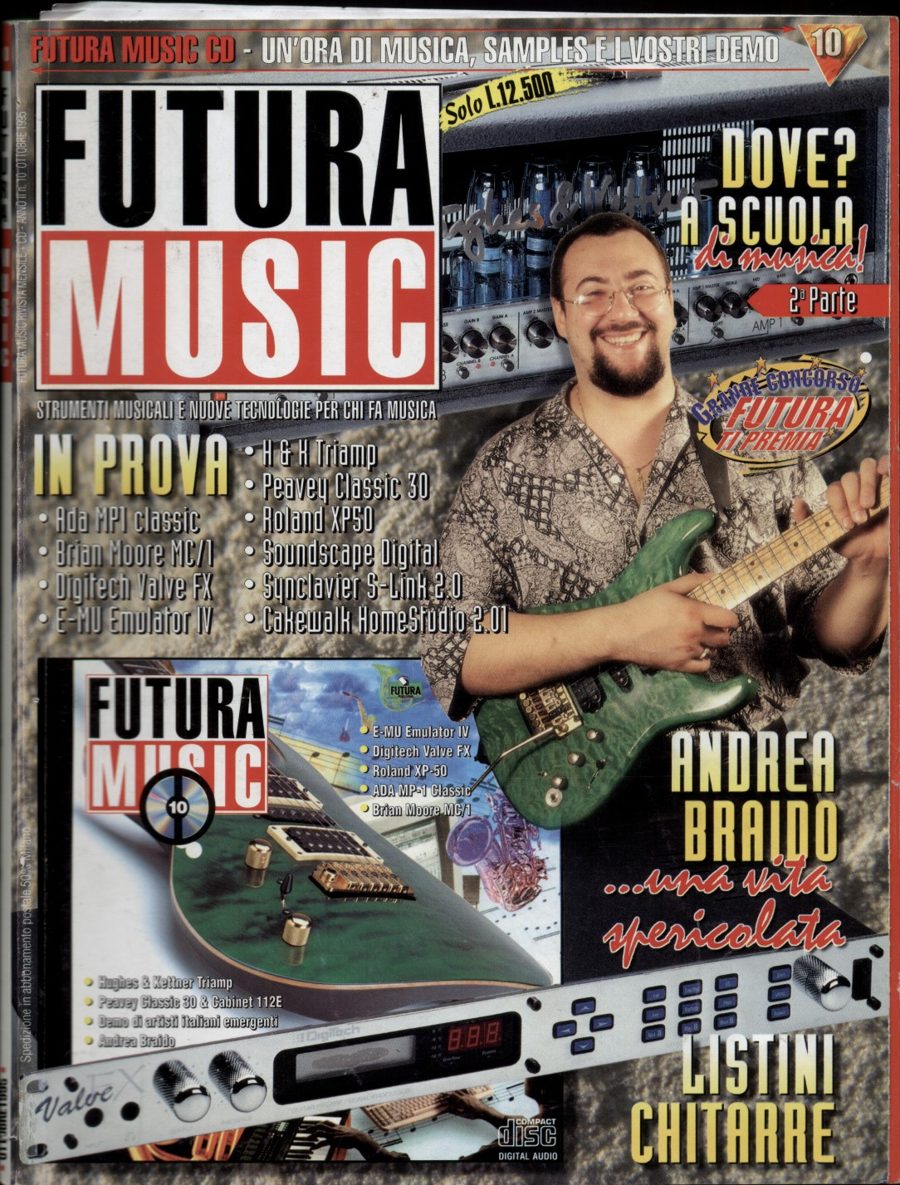 Futura Music n.10, ottobre 1995, copertina con Andrea Braido